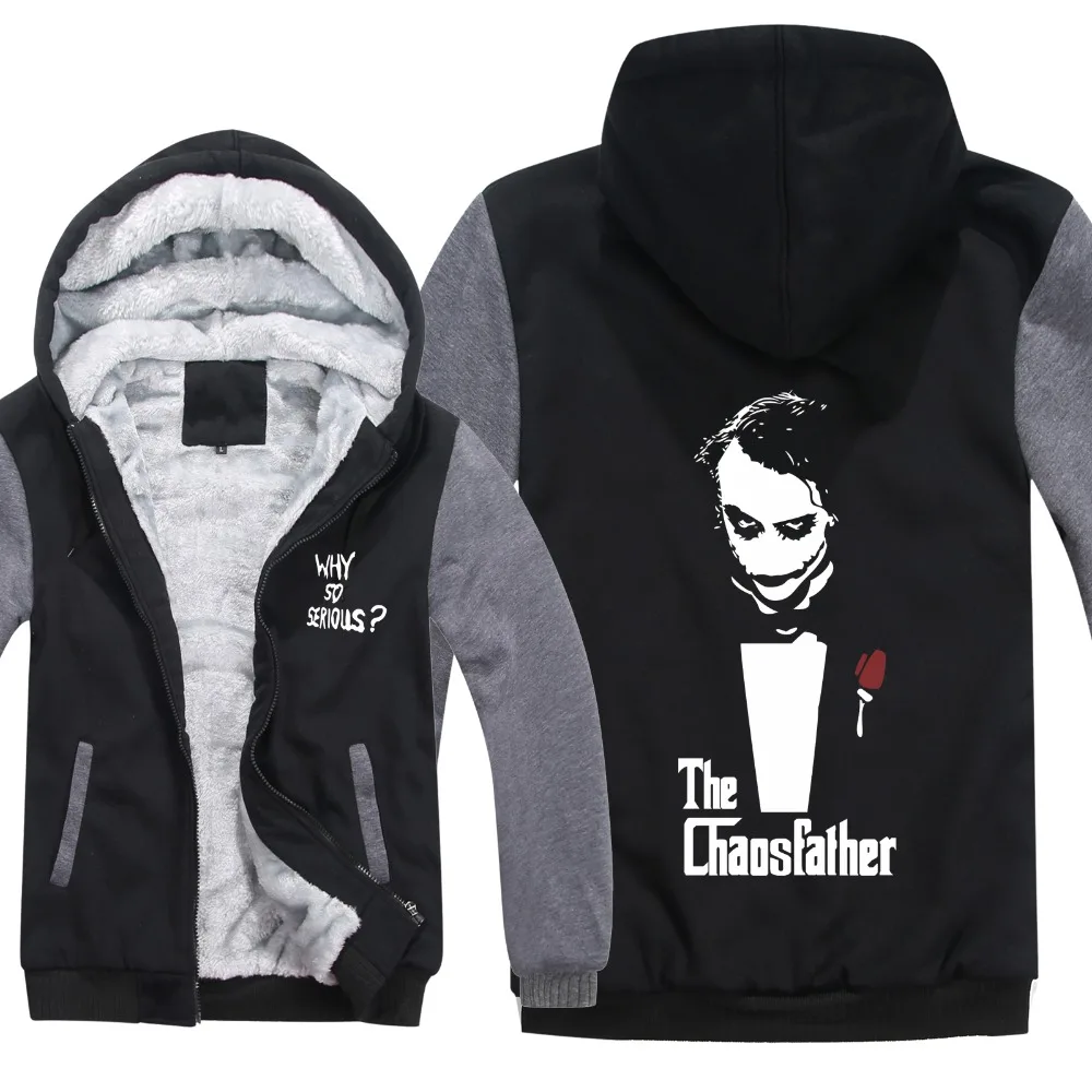 New Fashion Arrival Thicken Fleece Jacket The Dark Knight JokerFunny Quality Printing Graphic Casual Hoodie