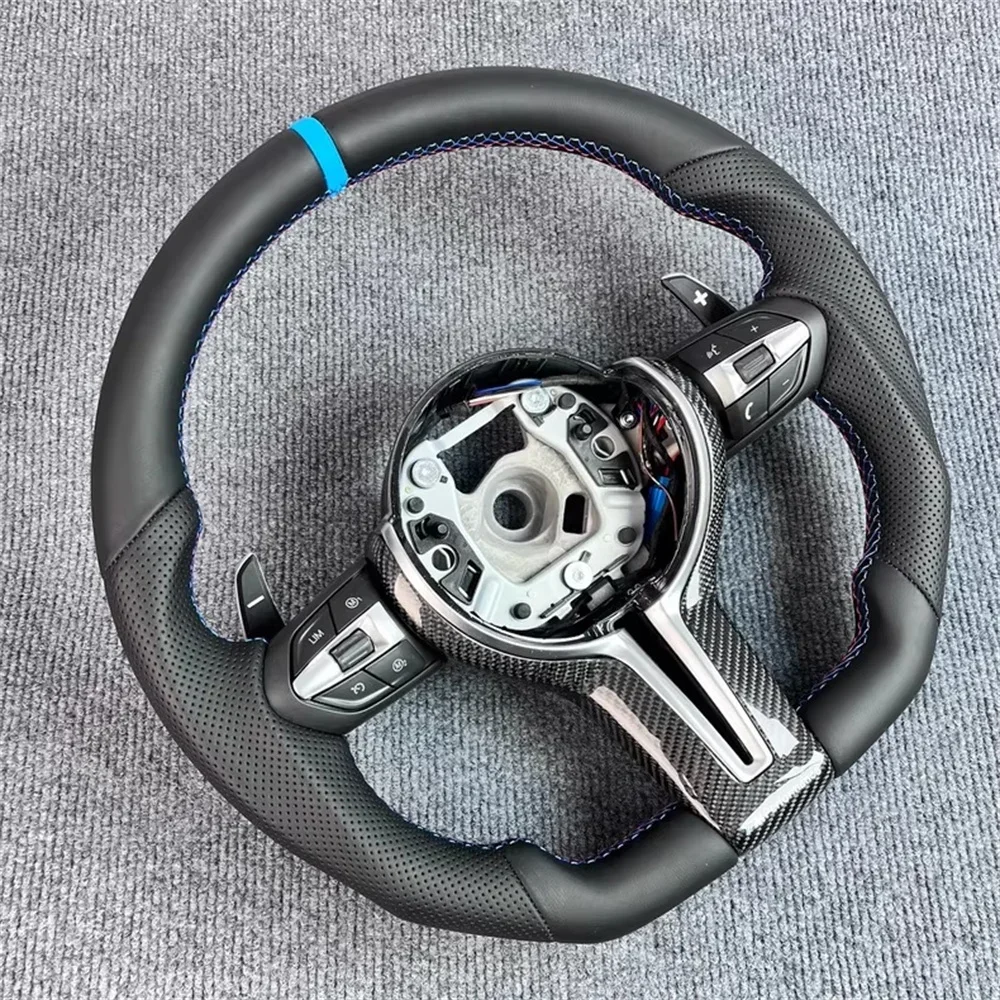 High qualityFor   3 Series X3 M4 X6 F30 F35 F31 F32 F10 F20 F18 F11 F07 M3 M5 Sport Leather Car Steering Wheel With Paddle Shi