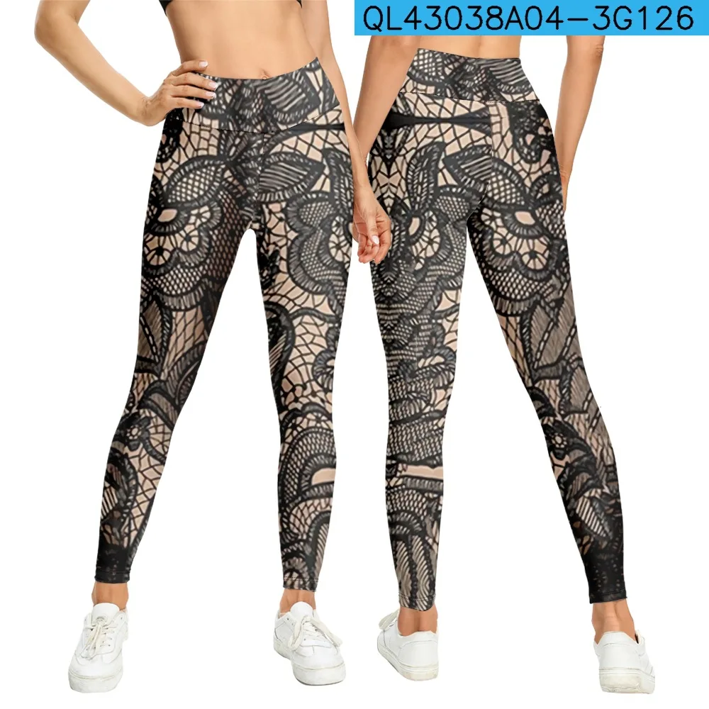 Black Flowers Sport Leggings Women 3D  Printing Tights Yoga Pants Gym Leggin Ladies  Leggins For Female Leginsy Sexy Legins 2023