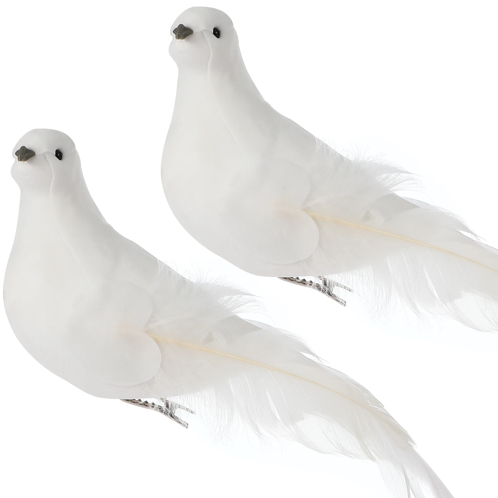 

2 Pcs Simulated Pigeon Ornaments Lifelike Fake Bird Decorations Gardening Art Crafts Photography Props Peace Pigeon Home Decor