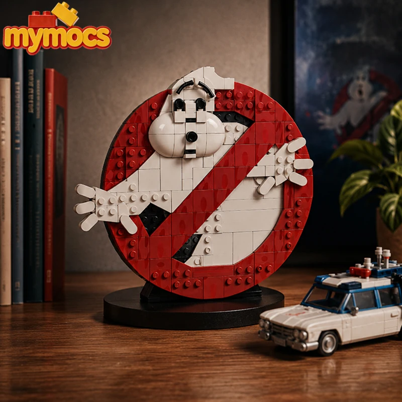 

Mymocs Ideas MOC GB Logo Movie Ghostbustered Icon Ghost Bricks Sets DIY Creative Assemble Building Blocks Toys Christmas Gift