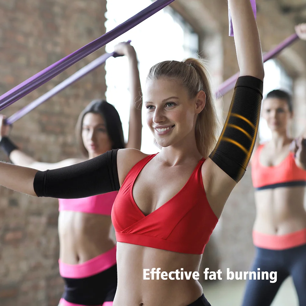 

4Pairs Arm Shaping Sleeves Burn Fat Support Wear Soft Breathable Arm Shaper Perfect Curve Promote Blood Circulation Gym Walking