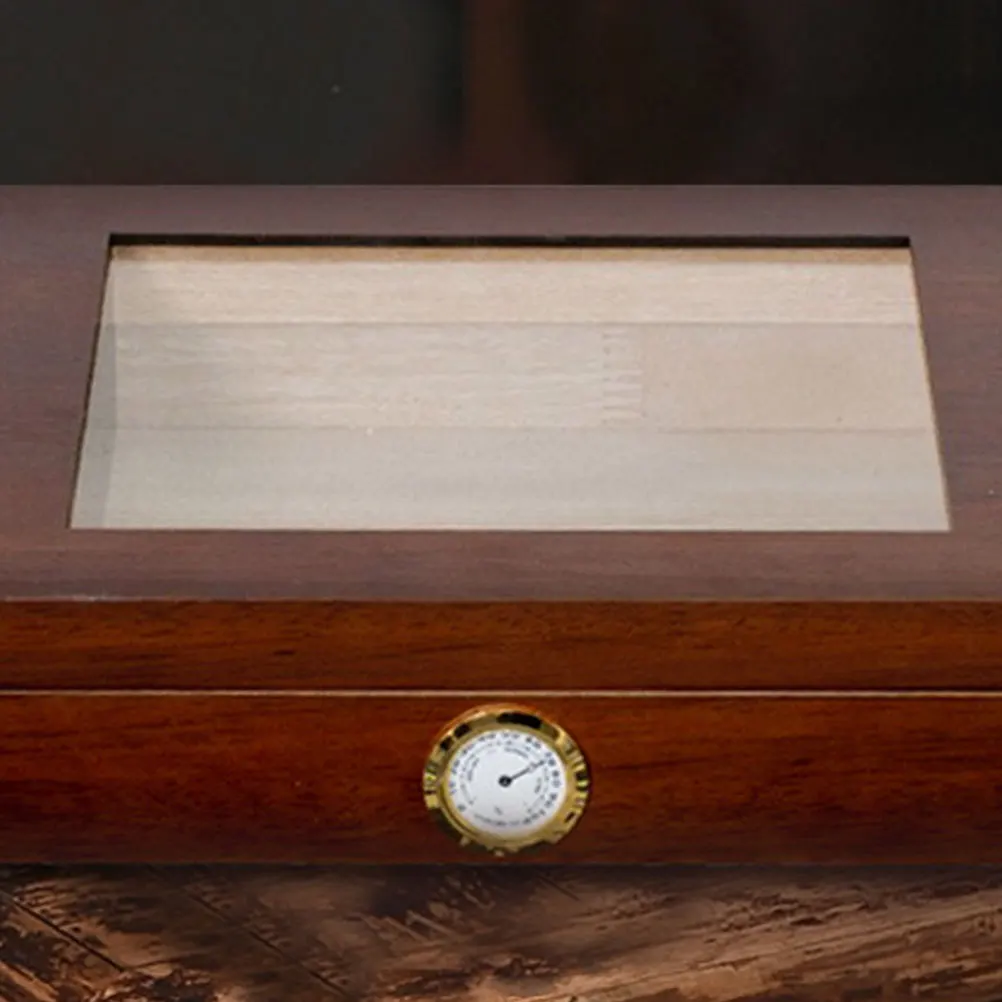 

Small Analog Cigar Hygrometer Mechanical Round Humidor Gauge Reliable Moisture Monitoring for Tobacco Musicians Essential