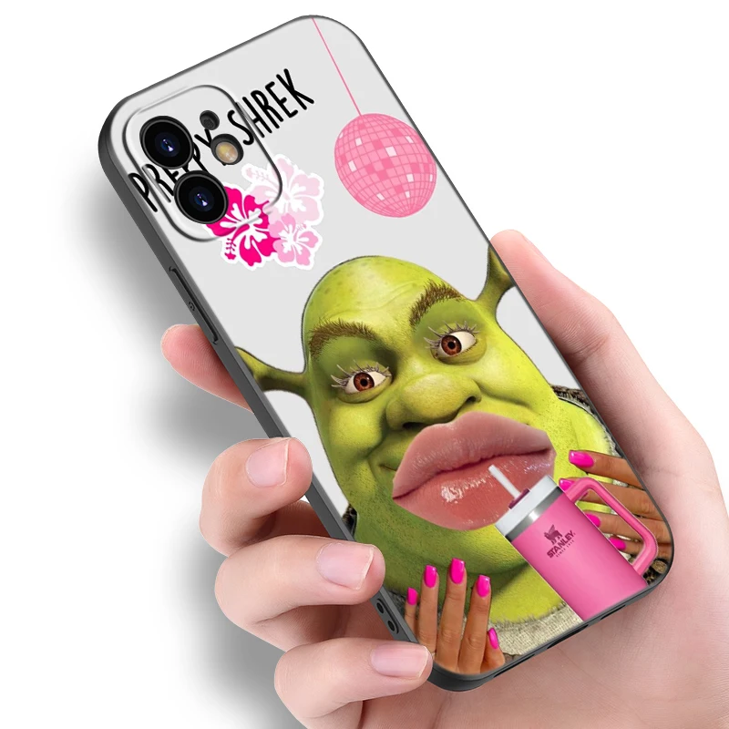 Cartoon Moive S-Shreks Black Phone Case For Apple iPhone 15 Pro Max 14 13 12 Pro Max Mini 11 Pro 7 8 Plus XR X XS SE 2020 2022