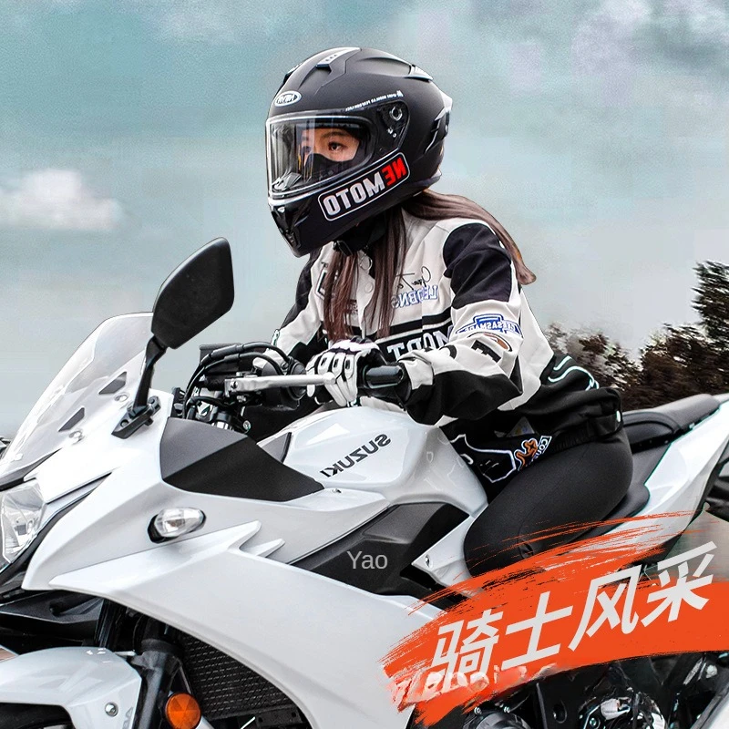 

Motorcycle Helmet Anti Fall Breathable Off-road Motorcycle Cool and Fashionable Full Face Helmet High-definition Anti Fog Lenses