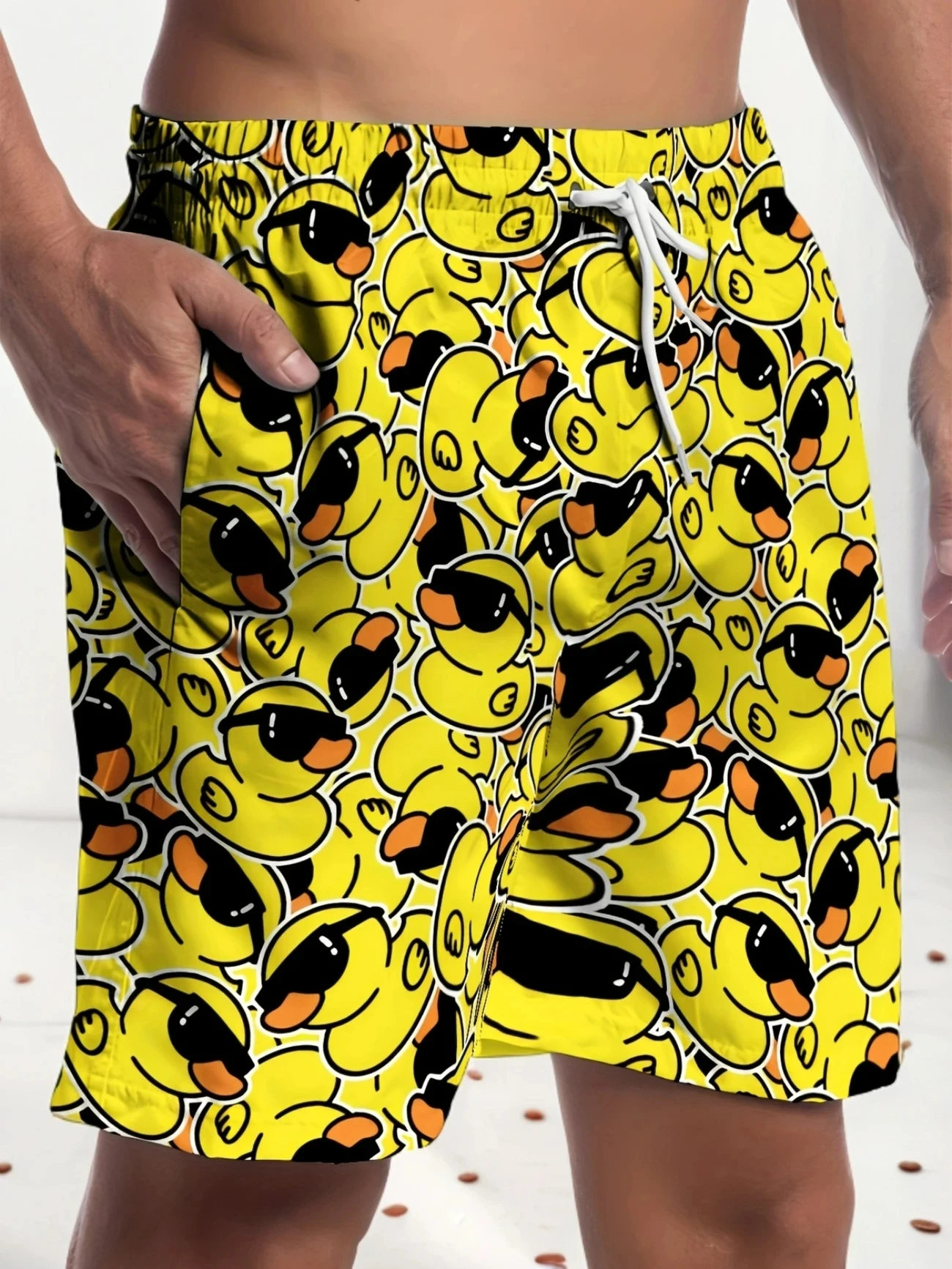 

Men Cartoon Ducks Print Shorts Beach Shorts For Men Colorful 3d Print Board Shorts Summer Casual Vacation Loose Surf Short Pants