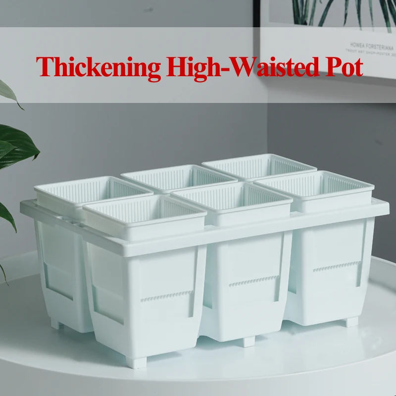 Сетчатый горшок с высокой талией, квадратный горшок, пластиковый квадратный сочный детский горшок для рассады орхидей, горшок для цветов, контейнер для растений, чашки для лофофиры