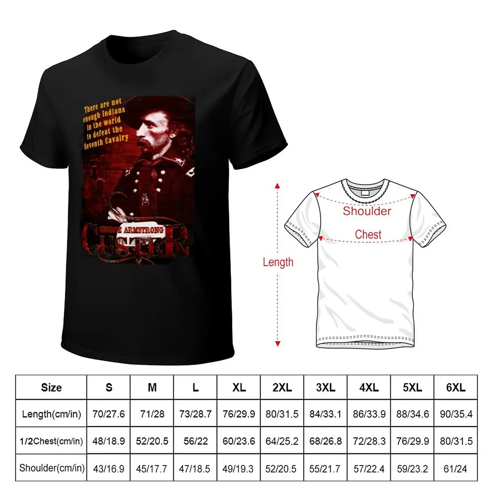 George Armstrong Custer - Seventh Cavalry T-Shirt aesthetic clothes kawaii clothes heavyweights fruit of the loom mens t shirts