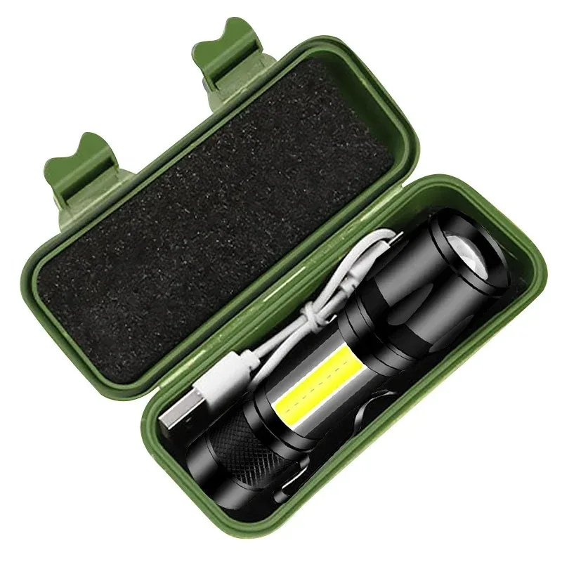 High Power Led Flashlight Metal Small Flashlight Zoomable Waterproof Powerful Tactical Flashlights for Camping HikingOutdoors