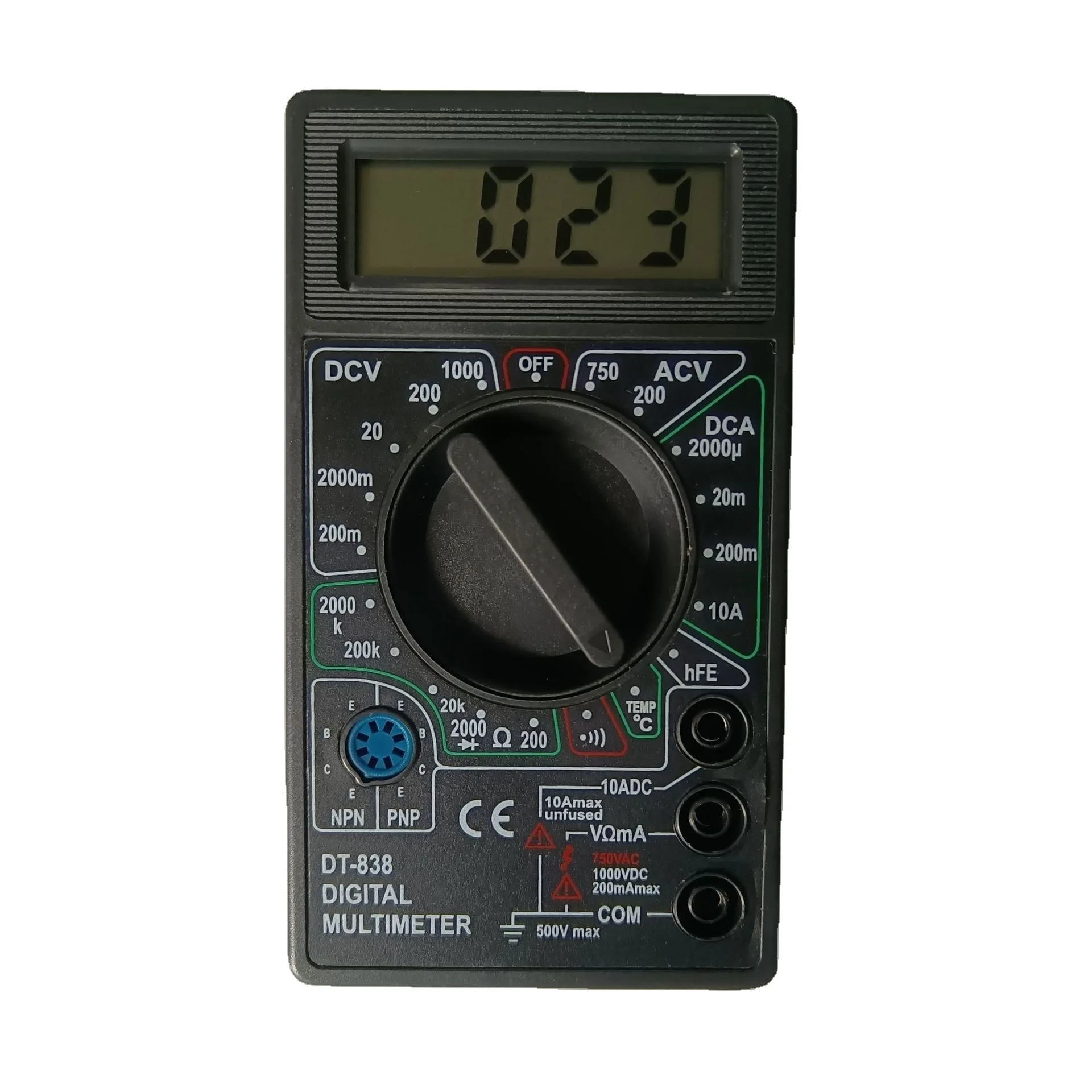 Digital multimeter DT838 Portable digital multimeter can measure temperature