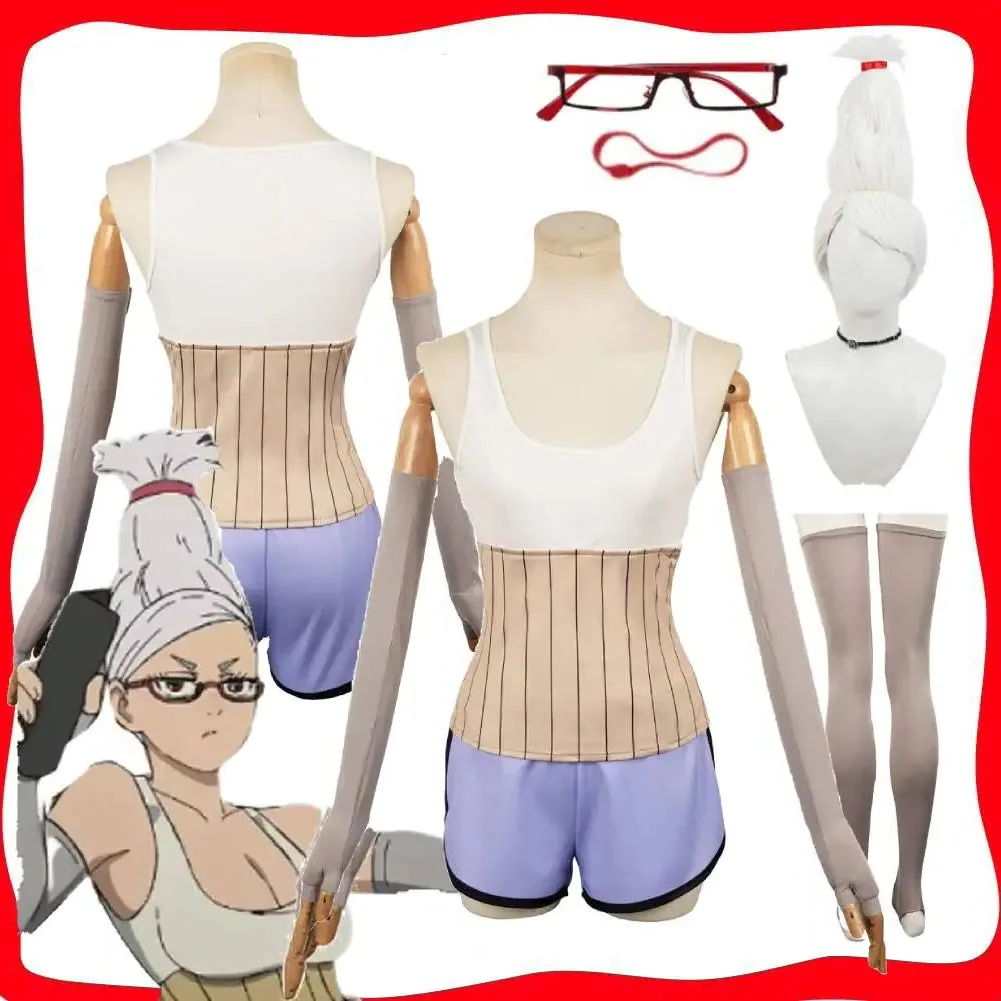 Seiko Ayase Cosplay Disguise Anime Dandadan Costume Women Girls Roleplay Wigs Outfits Vest Sockings Glasses Halloween Party Suit