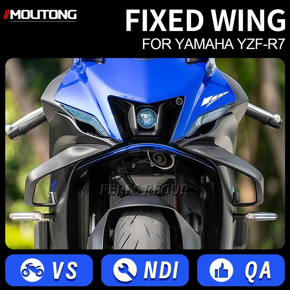 NEW For Yamaha YZF R7 YZF-R7 2021 2022 2023 Motorcycle Mirrors Winglets Aerodynamic Downforce Side Wings Spoiler Fairing Cover