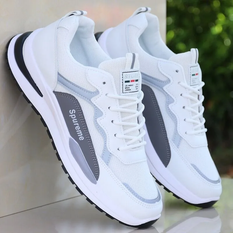 

Men's Casual Sports Shoes 2024 Summer Comfortable Breathable Running Men Shoes Platform Lace Up Walking Sneakers Tenis Masculino