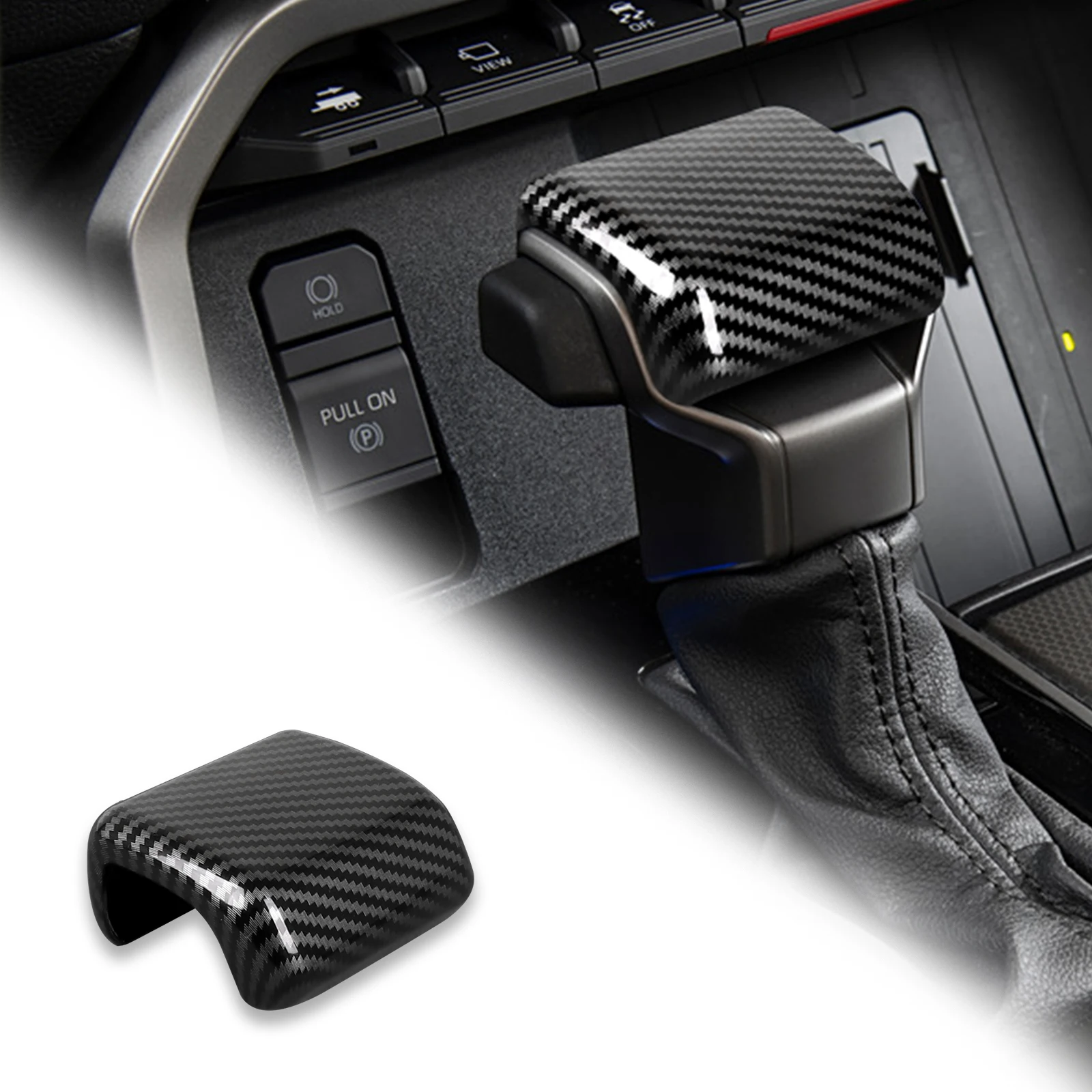 

Car Gear Shift Knob Head Cover Case For Toyota Sequoia Tundra 2022 2023 2024/Tacoma 2024 Carbon Fiber Interior Trim Accessories