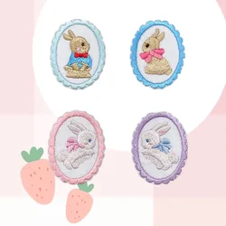 Embroidered Cute Rabbit Cloth Sticker Diy Mobile Phone Case Backpack Cup Stationery Clothes Hats Shoes Socks Self-Adhesive Patch