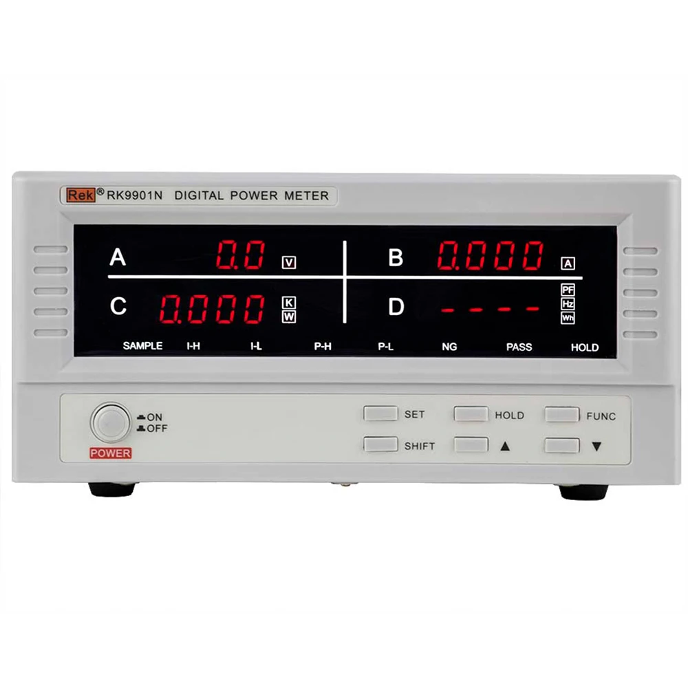 RK9901N AC Power meter 0-600V  20A Four window display 12KW Electrical parameter measuring instrument