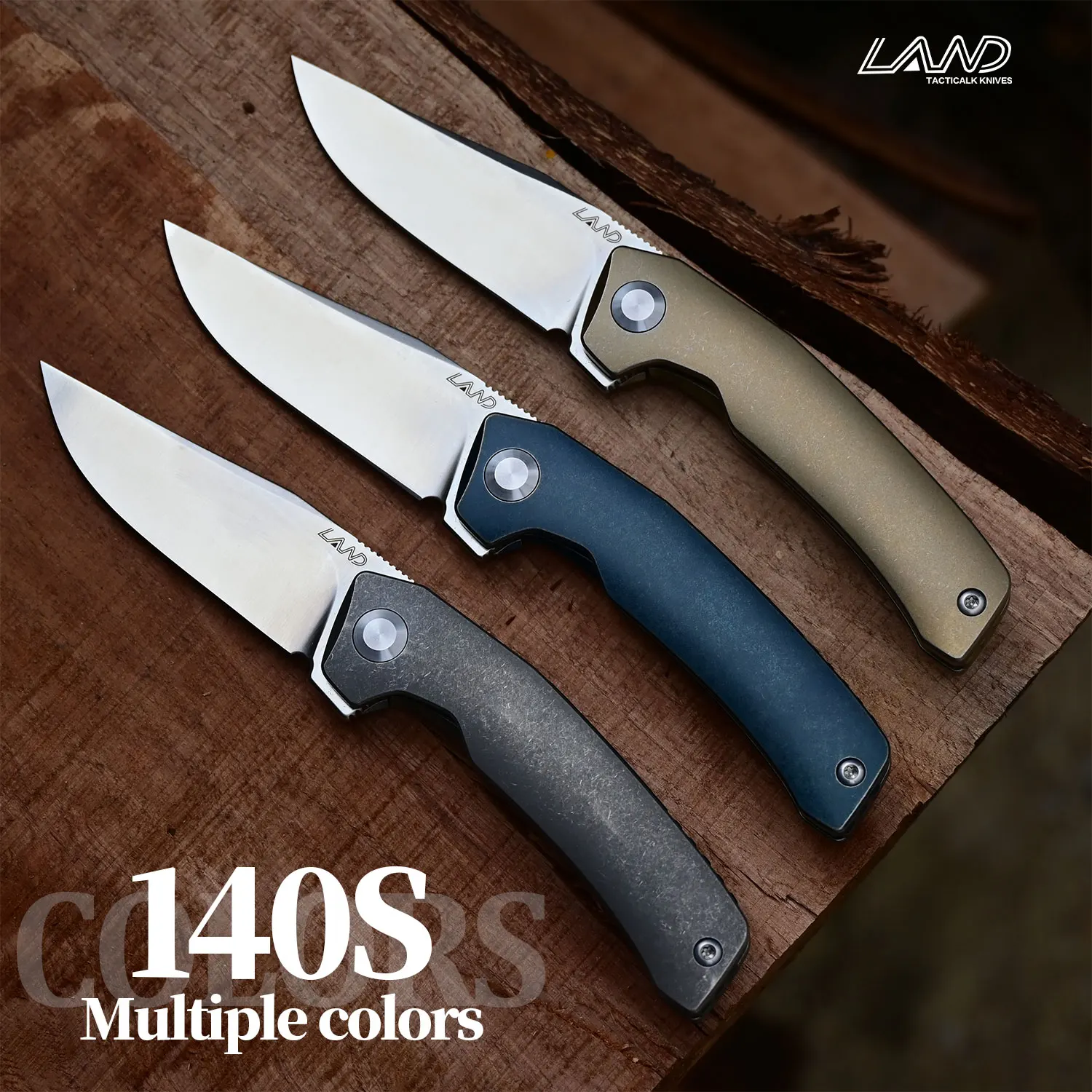 الأرض سكين للفرد 140S في الهواء الطلق البرية بقاء التخييم الصيد VG10 شفرة التيتانيوم مقبض EDC سكاكين الجيب المحمولة #2