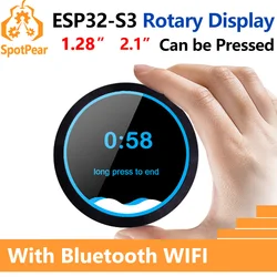 ESP32 C3 / S3 2.1 inch Round 1.5inch 1.28inch Round Rotary LCD Touch Knob Display Development Bluetooth WiFi LVGL for Arduino