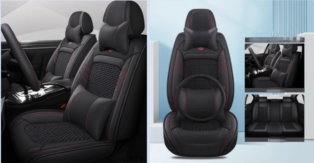 

Front and back car seat covers + Steering wheel cover for Lexus NX 250 350 350h 400h 2025-2022 breathable seat cushion seat case
