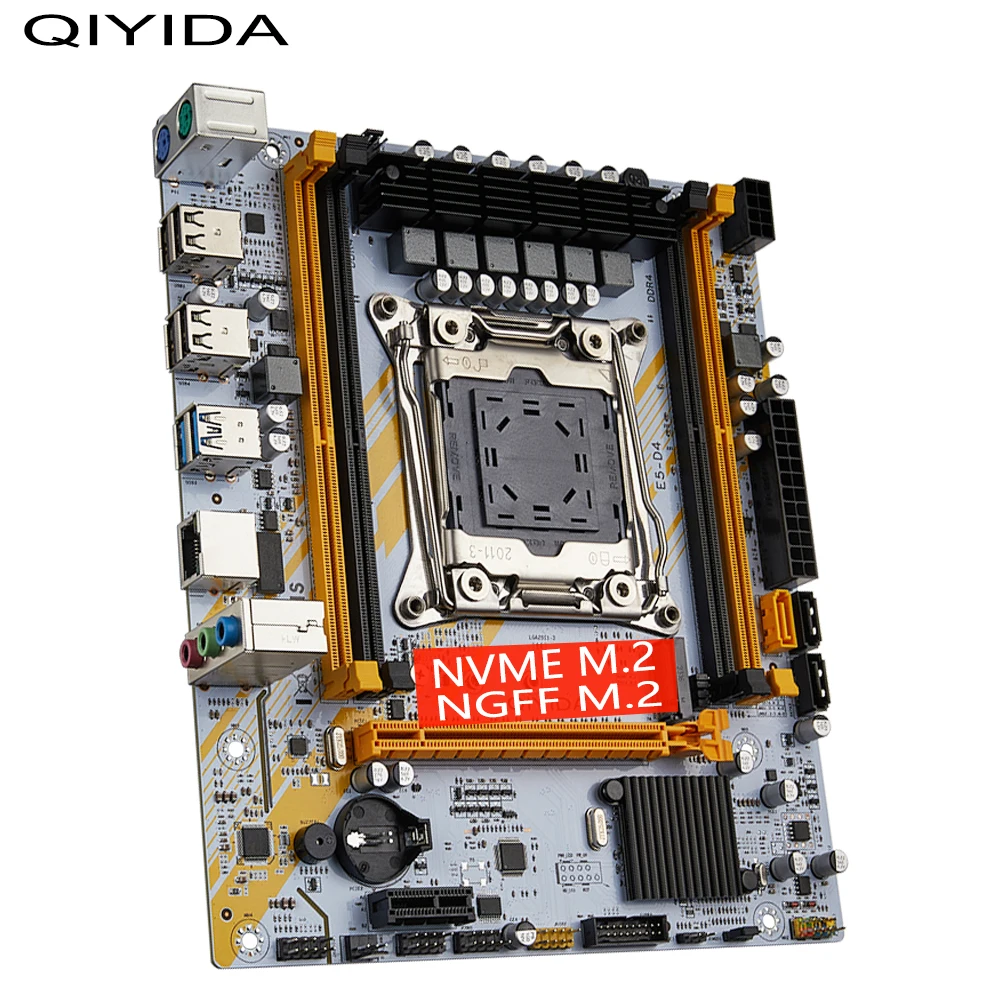 Z10PE-08 マザーボード ＋ XEON E5-2630V4 2個セット QIYIDA X99 motherboard set E5 2630 V4 1x16GB DDR4 REGECC memory