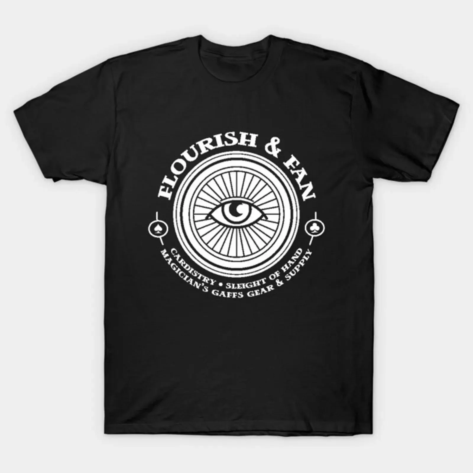 T-shirt unisexe vintage délavé, polyvalent et décontracté, avec logo Cardistry Sleight of Hand Flourish and Fan All Seeing Eye