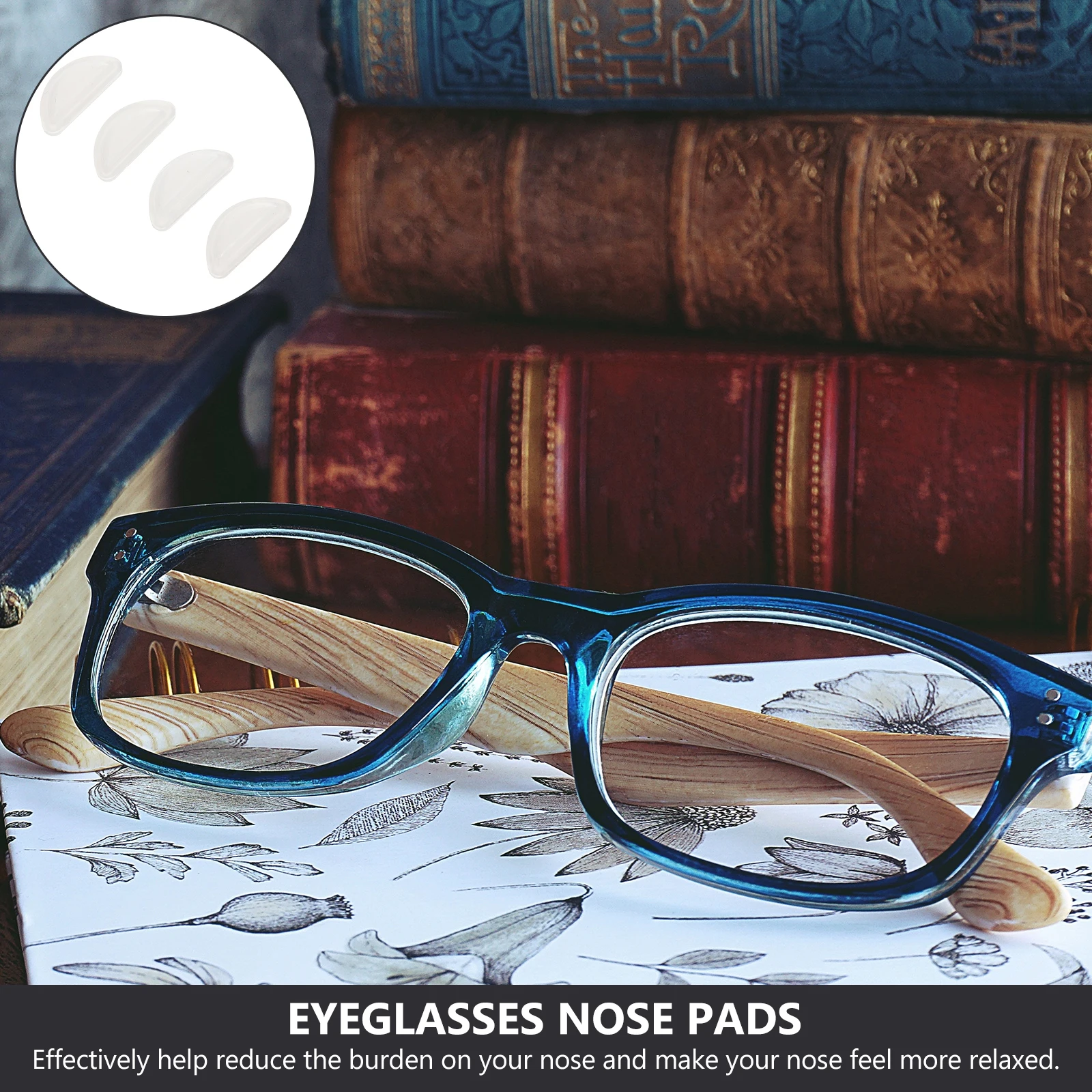 

5 Pairs Transparent Silicone Half Nose Pad Pads for Eyeglasses Sunglasses Anti Crafted