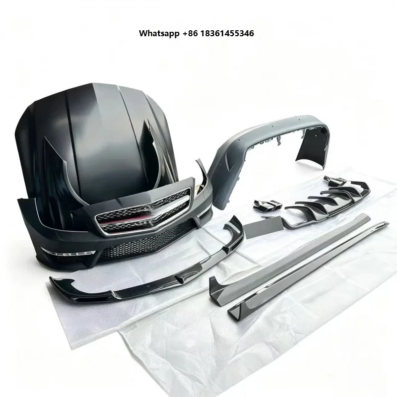 For CLS Class W218, Includes Hood, Bumper and Side SkirtsHigh Quality CLS63 Style Full Body Kit