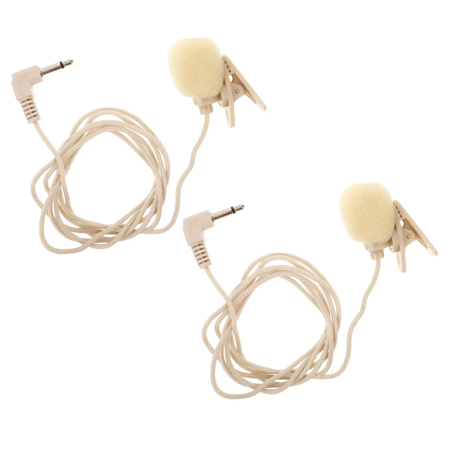 2 Pcs Lavalier Microphone Microphones Clip Portable Mini Wired Abs Shirt Small for Recording