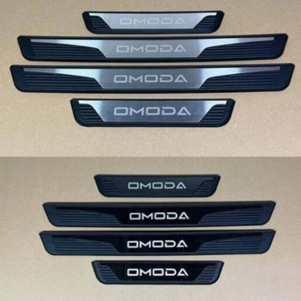 For Omoda 5 Omoda C5 E5 SHS 2027 2026 2025 2024-2022 Door Sill Plate Stainless Steel Car Side Step 3d Sticker Interior Auto Part