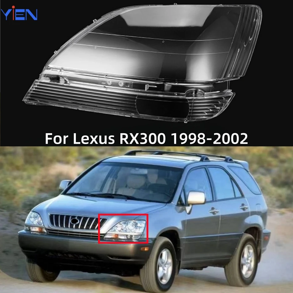 For Lexus RX RX300 1998 1999 2000 2001 2002 Accessories The Car Transparent PC Material Headlight Lens