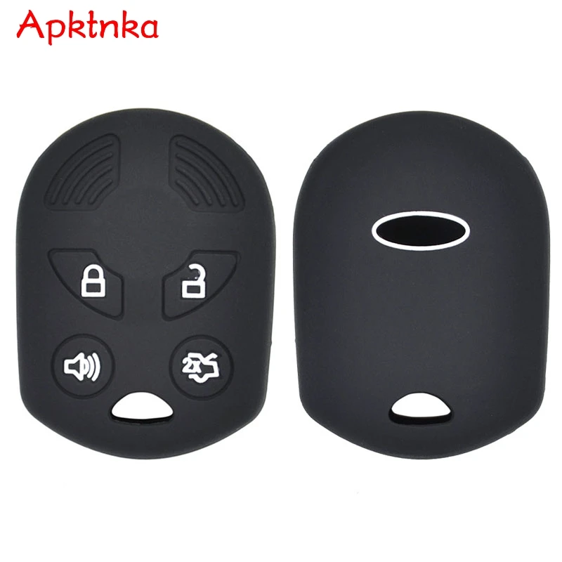 Apktnka 4 Button Silicone Car Remote Key Fob Shell Cover Case For FORD Focus Escape C-Max Edge Expedition Explorer Flex Taurus