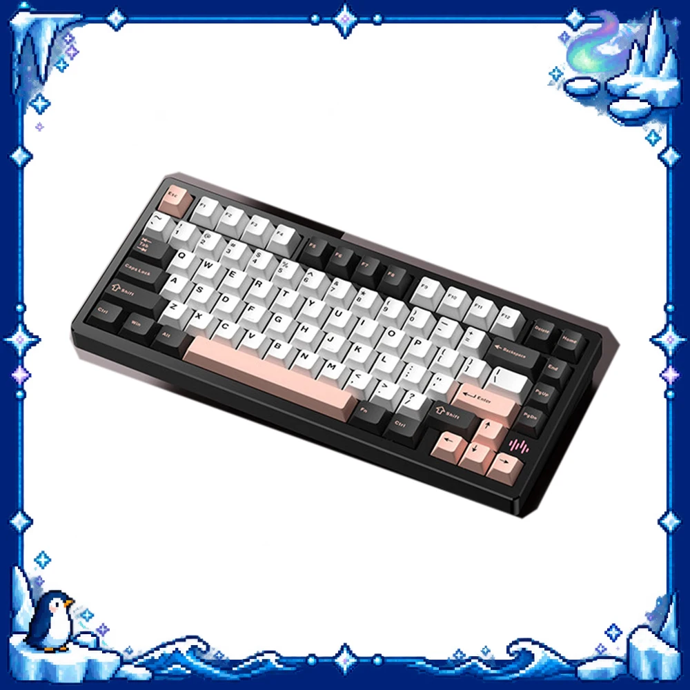 PMO WAVE75 Mechanical Keyboard 75% Aluminum Custom Keyboard Wireless Bluetooth Quick Release Design for Gaming Office PC