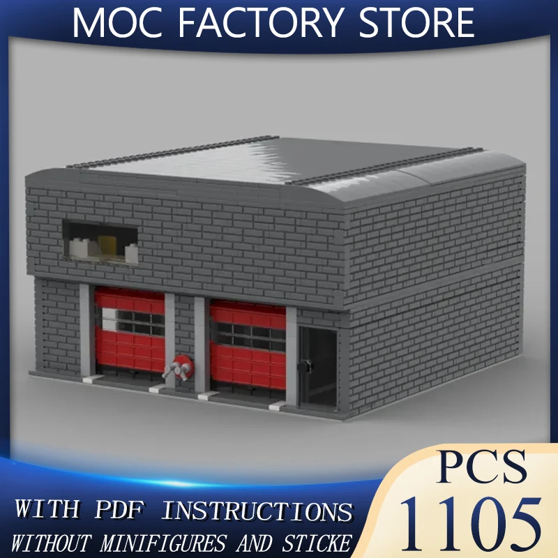 

Fire Fighting Moc Building Blocks Fire Station City Street View Technical Bricks DIY Assembly Construction Toys For Holiday Gift