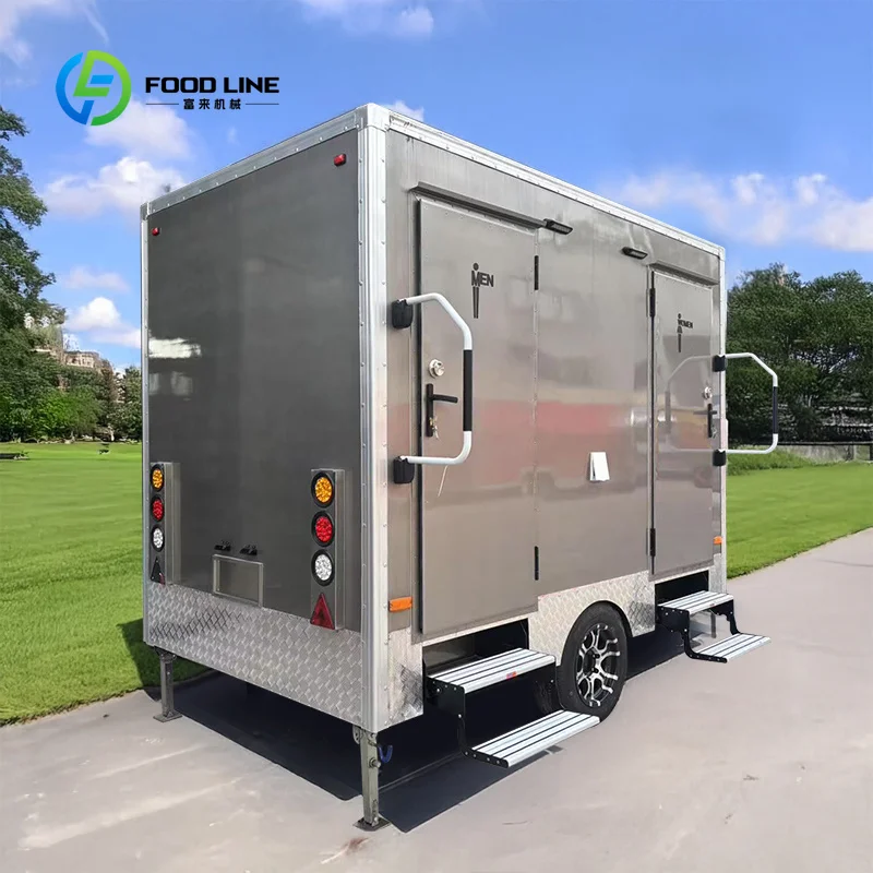Professional Luxury Customizable Portable Mobile Restroom Toilet Trailer for Sale Cabin Prefab Toilet Trailer