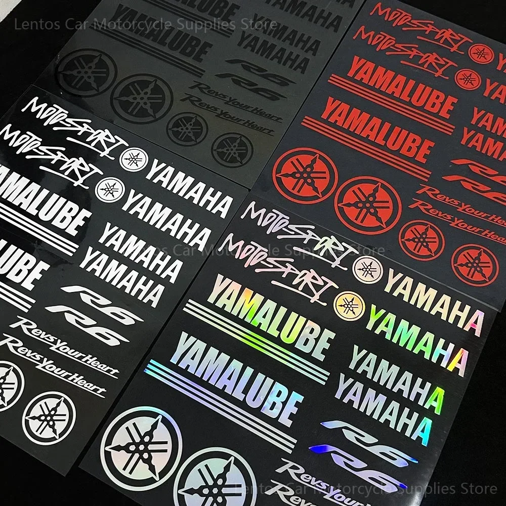 Motorcycle Reflective Stickers Yamaha Laser Logo Racing Body Helmet Tail Box Modified Car Waterproof Decorative Decals