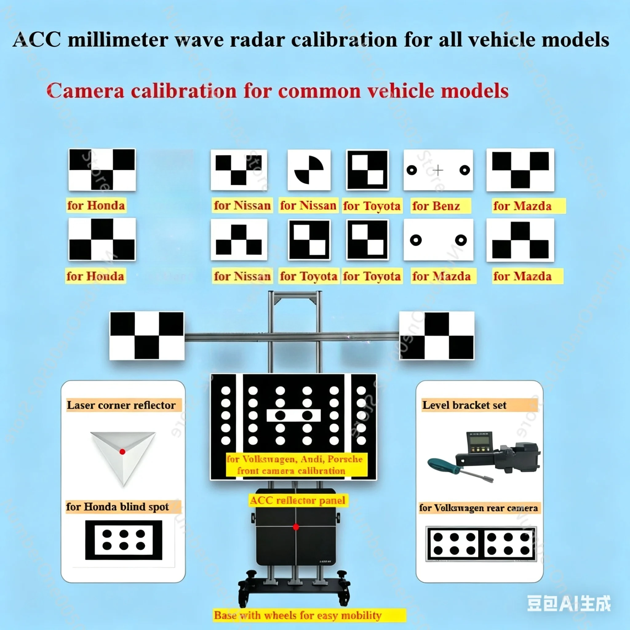 

ADAS Calibration Tool ACC mmWave Radar Calibration for All Vehicles Front Camera Calibration for Common Cars for Toyota,Honda,VW