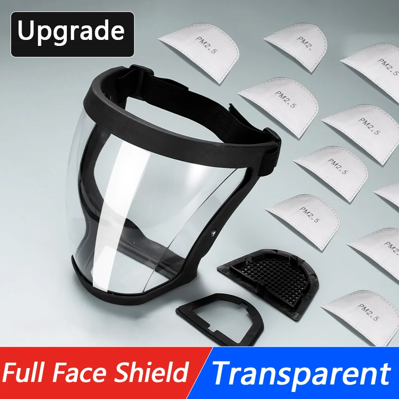 Transparent Full Face Shield Super Protective Mask Facial Anti-fog Head Cover Work Protection Glasses Security Mask