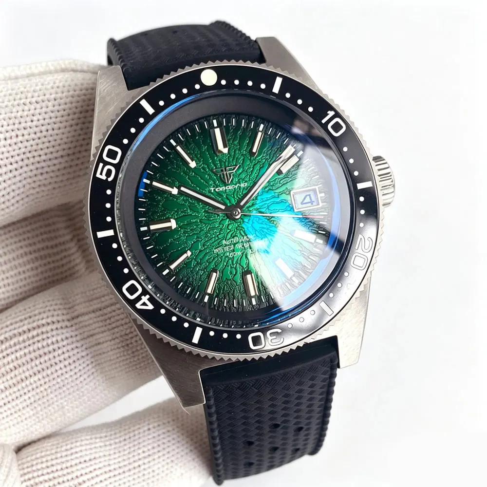 Mechanical Watches for Man 62mas Style Teacup Pattern Face Miyota 8215 Movement AR Domed Sapphire Glass Sports Clock Tandorio