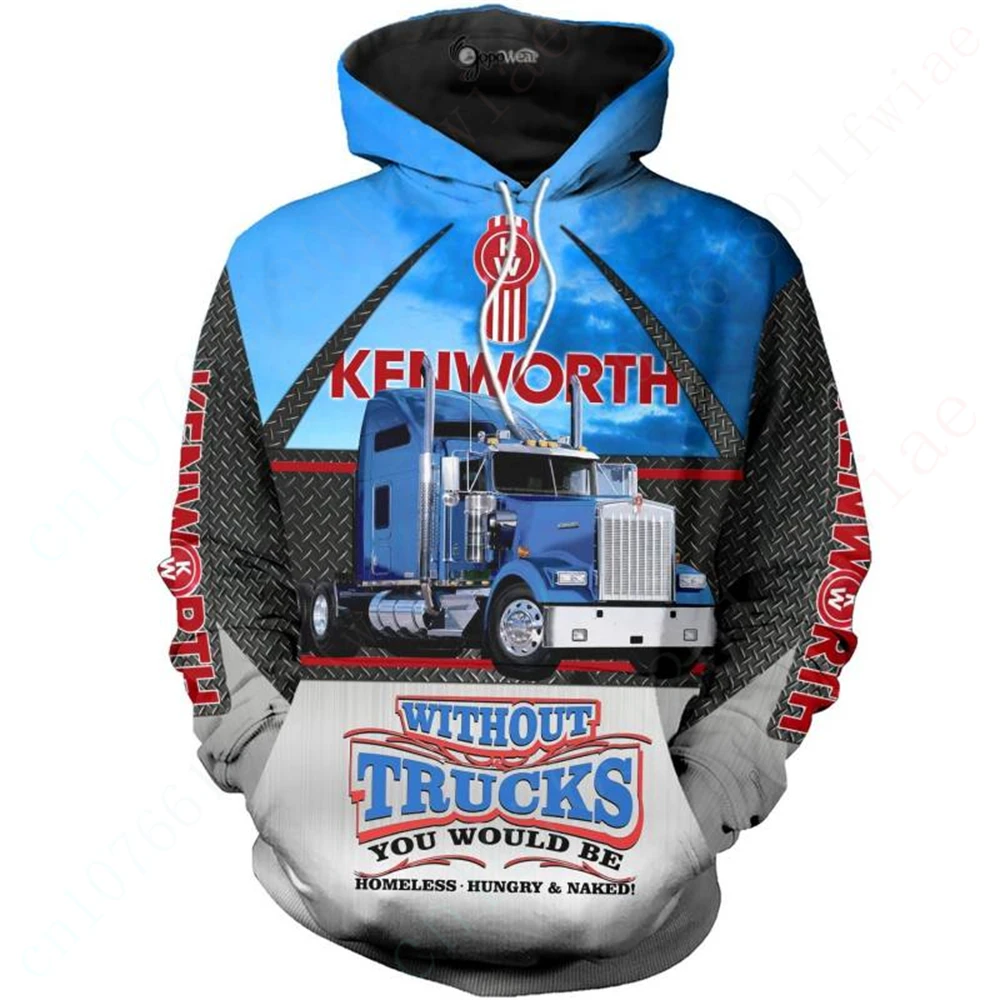 

Kenworth Hoodies For Men Women Harajuku Sweatshirt Top Casual 3D Printing Zip Hoodies Unisex Clothing Anime Essentials Pullover