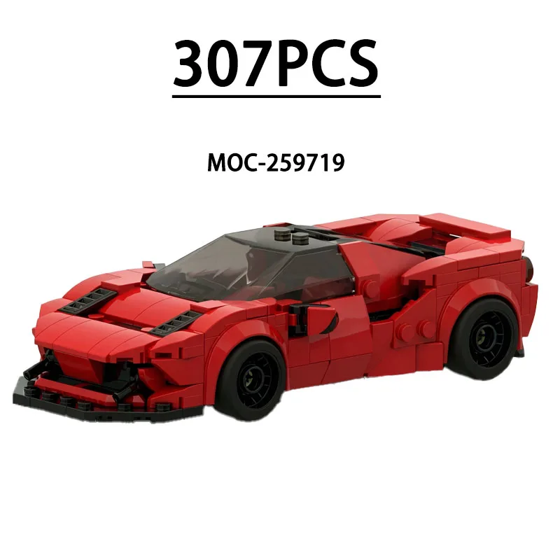 

Конструктор MOC-259719: Модель гоночного суперкара, 307 деталей. Развивающая игрушка для детей на День рождения, Рождество, Новый год. Подарок.