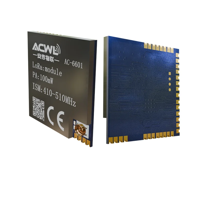AC6601-2W LoRa 2W RF Module, 8km Range, -148dBm Sensitivity, Star Network for IIoT/AMR
