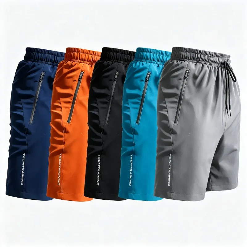 UETEEY 5-Pcs Summer Gym Running Shorts Men Breathable Quick Dry Drawstring Sports Jogging Casual Loose Fit Workout Mens Shorts