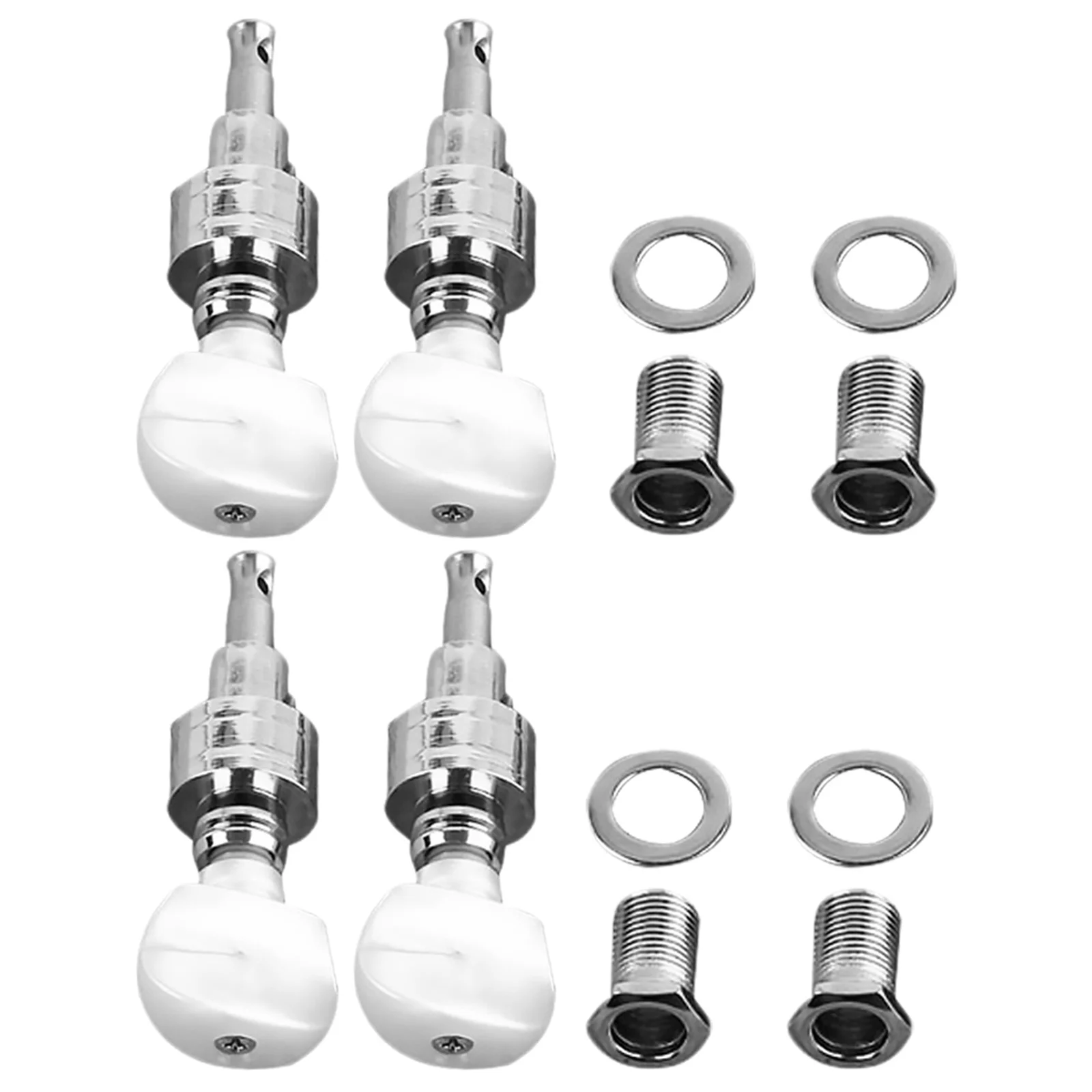

4Pcs Banjo Machine Head Tuning Pegs Keys Strong Metal Body String Fixing Tuners Bushings Ferrules Banjo Accessories