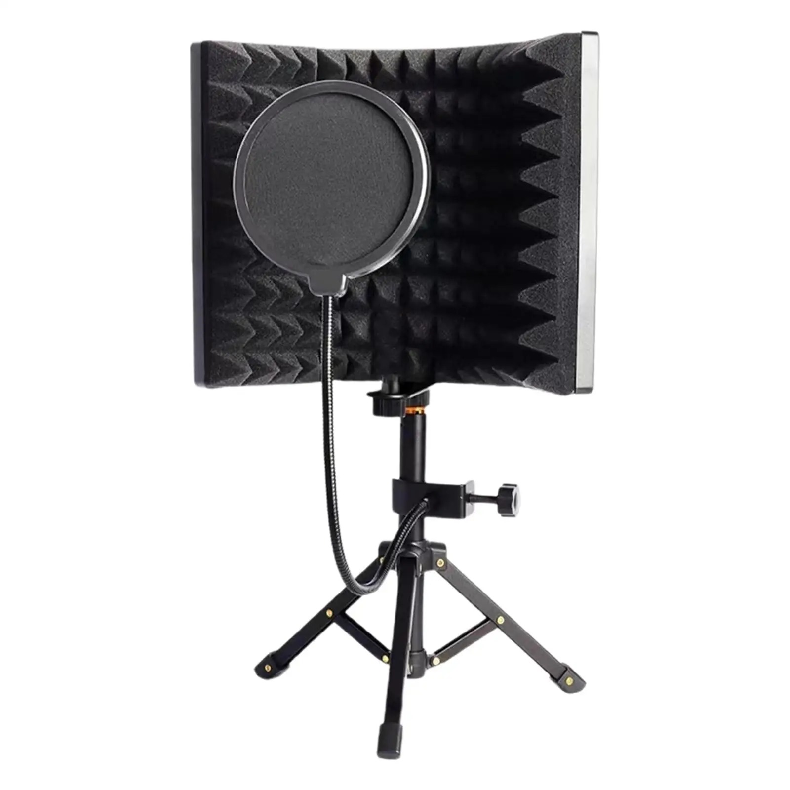 3 Panels Microphone Isolation Shield Foldable Mic Sound Professional Vocal