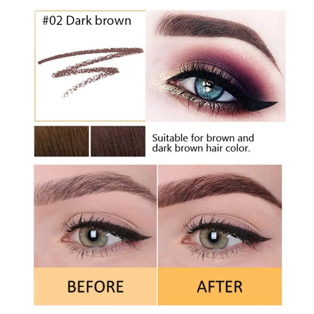 New Wooden Brow Pencil Hard-Core Sweat-Proof Eyebrow Pencils Waterproof Eyeliner for Beginner Makeup
