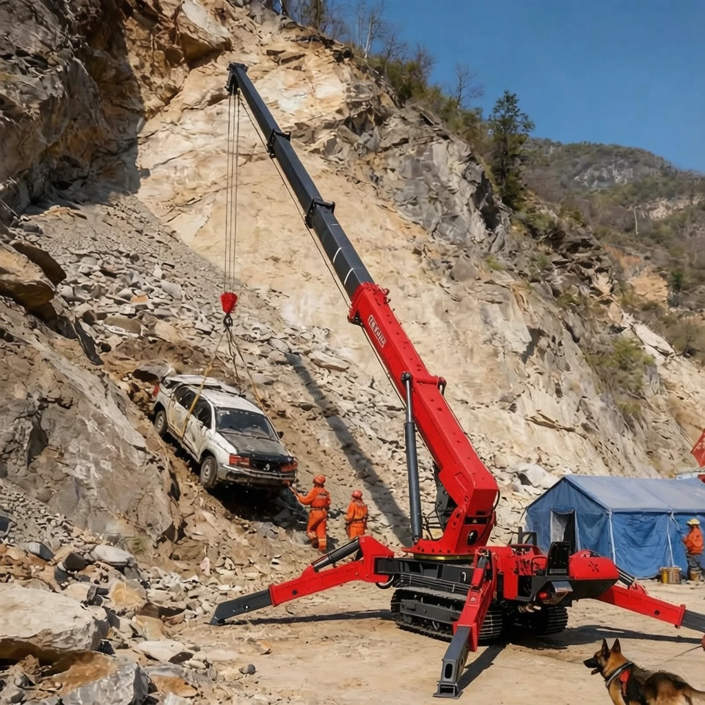 Spider Crane for Glass Installation Roof Lifting Crane Directly Factory Sale Crawler Spider Crane For Narrow Space