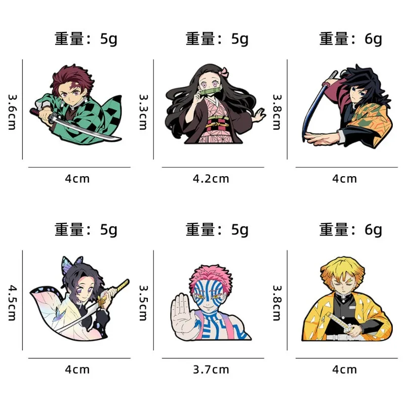 Demon Slayer Kamado Tanjirou Tomioka Giyuu cute cartoon alloy pins two-dimensional creative anime peripheral decorative badges view 4