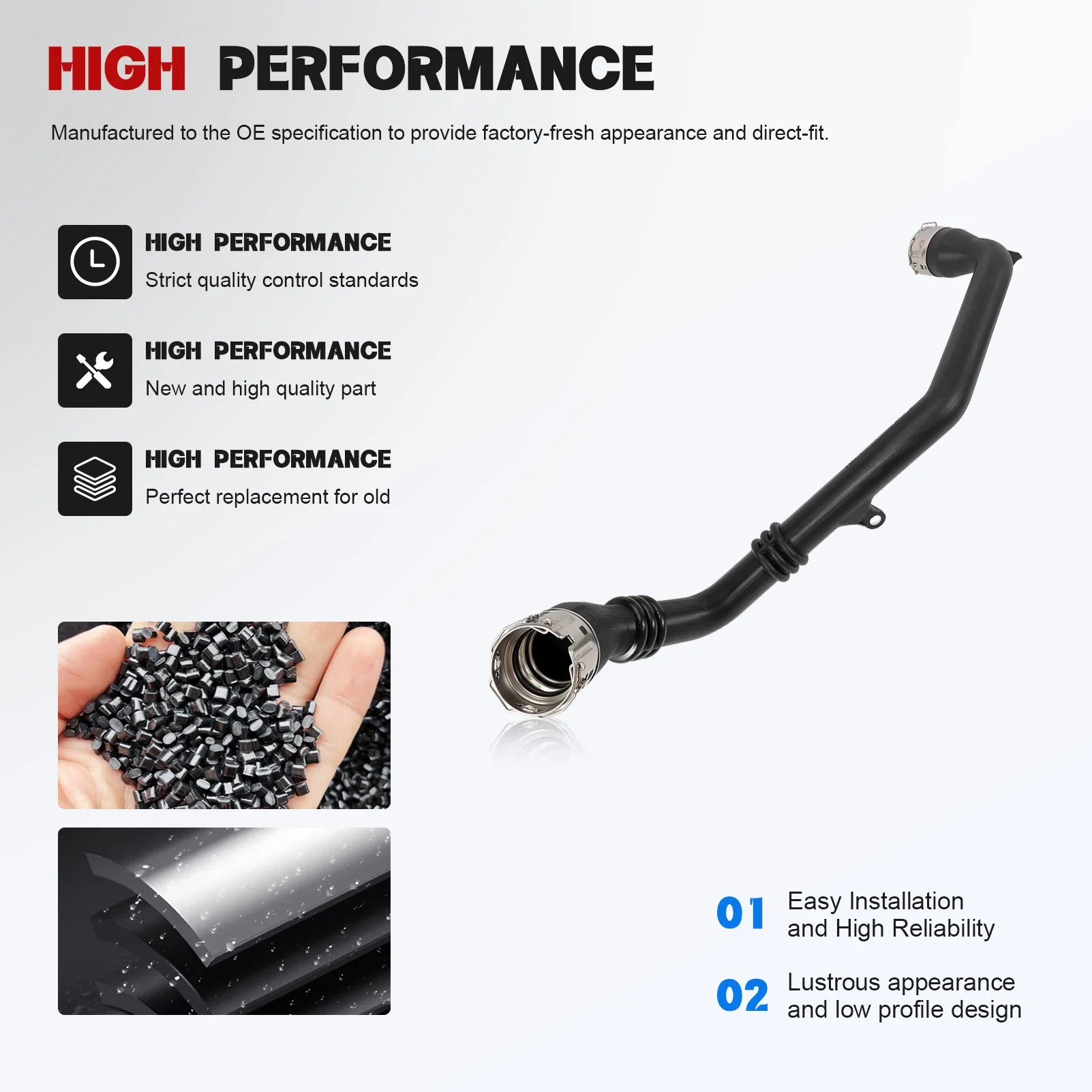 Mangueira de admissão de ar turbo compatível com Nissan Qashqai II Van 2015-2023 NV200 Kasten 2010-2025 Juke Van 2010-2023 144601KB2D