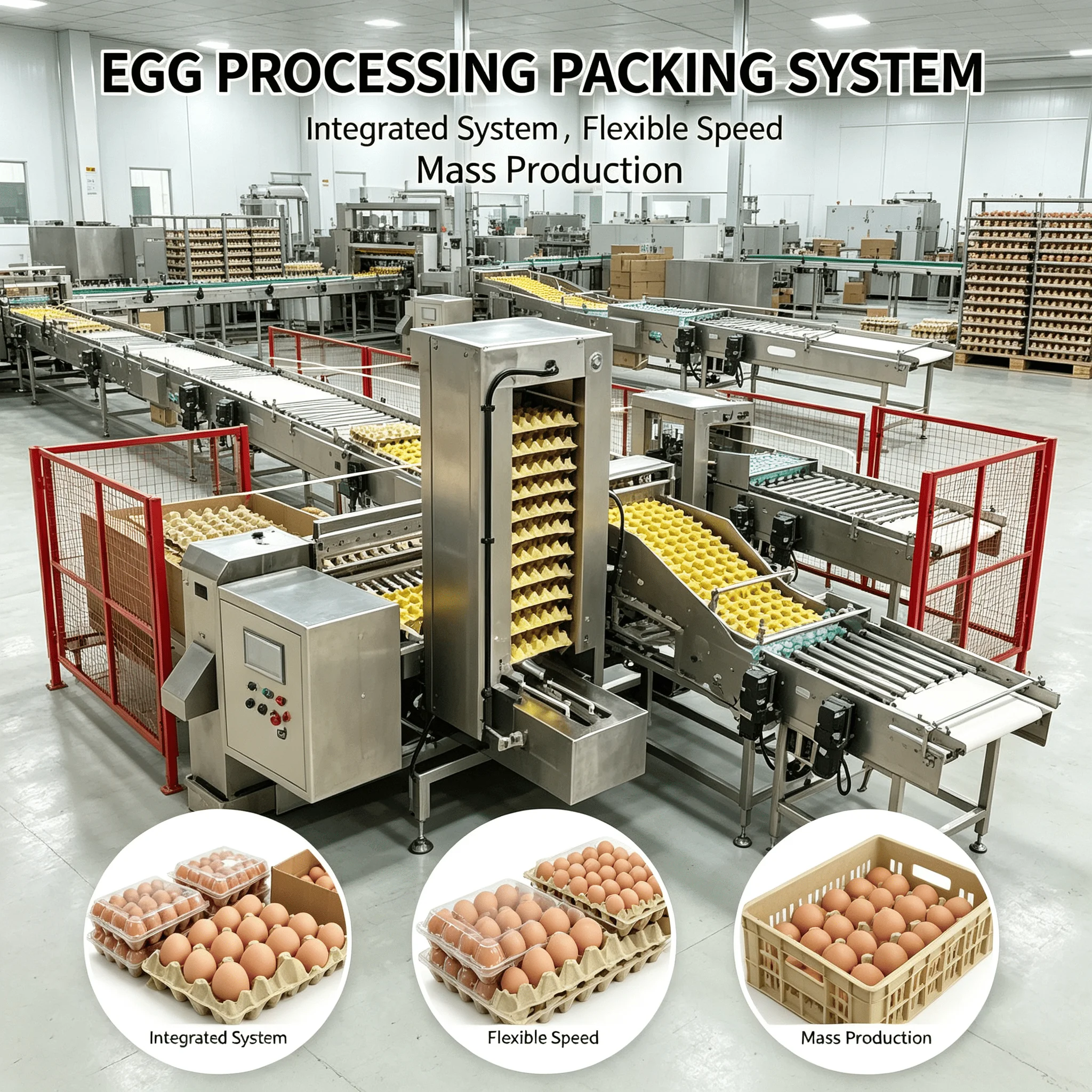 Egg Packer Automatic Manipulator Small Capacity Poultry Farm Egg Packaging System Customized