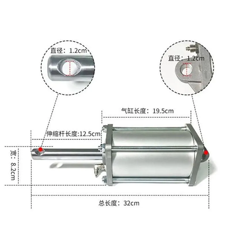 

Tyre Tire Changer Machine Part Rear Arm Air Cylinder U-226-228 Fit For Universal United UNITE